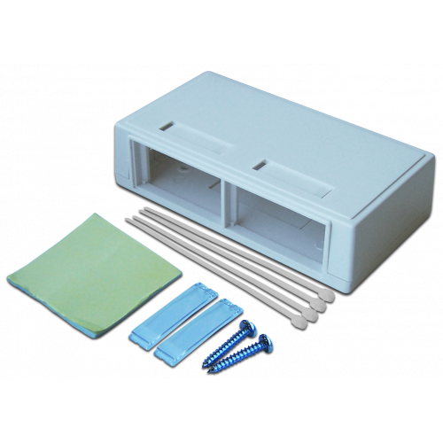 Коробка настенная на 2 модульные вставки, белая